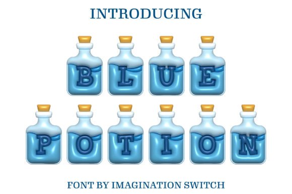 Blue Potion Inflated: Adding Dimension to Modern Typography