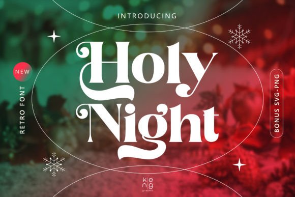 Holy Night: The Ultimate Retro Font for Vintage Designs
