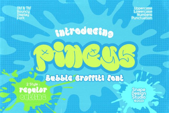 Pineys: Reviving the Bold Spirit of Early 2000s Bubble Graffiti in Modern Design