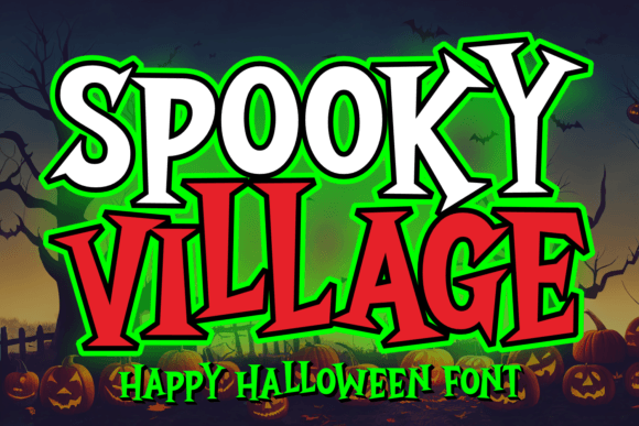 Spooky Village: A Bold Serif for Halloween Design