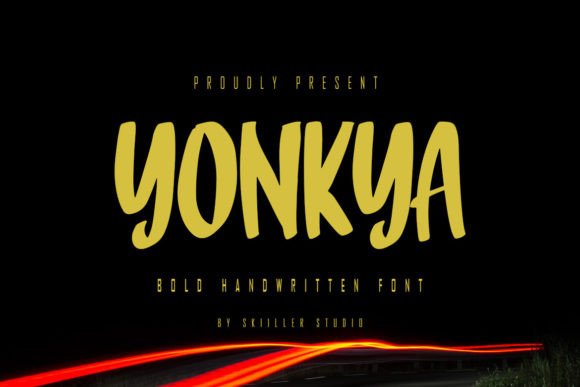 Yonkya: Elevating Brand Identity with Modern Brushed Typography